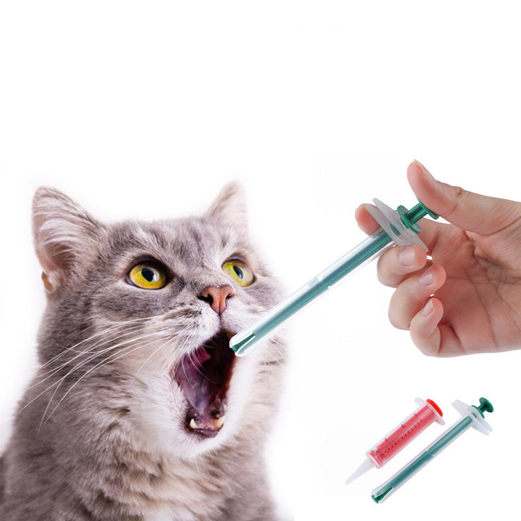 KFX-9778877 Cat and Dog Pill Dispenser with Soft Tip Syringe for Easy Medication Administration to Small Pets