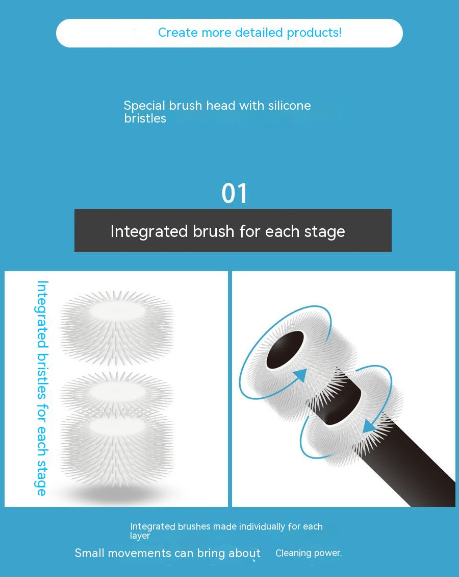 KFX-9782973 360-Degree Pet Toothbrush for Dogs and Cats - Effective Oral Cleaning and Bad Breath Prevention