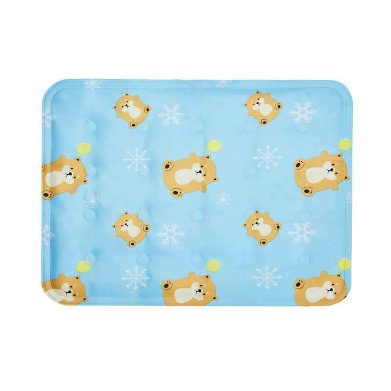 KFX-9783229 Cooling Pet Mat for Cats and Small Dogs - PVC Polyester Cloth with Soft Ice Gel Filling, 30x40cm