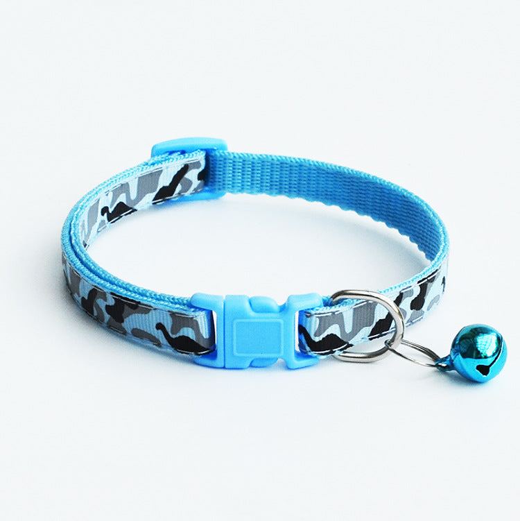 KFX-9783357 Camouflage Pet Collar for Dogs and Cats – Adjustable 19-32cm, Multiple Colors Available