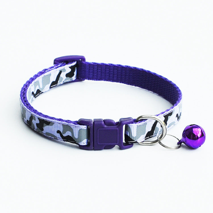 KFX-9783357 Camouflage Pet Collar for Dogs and Cats – Adjustable 19-32cm, Multiple Colors Available