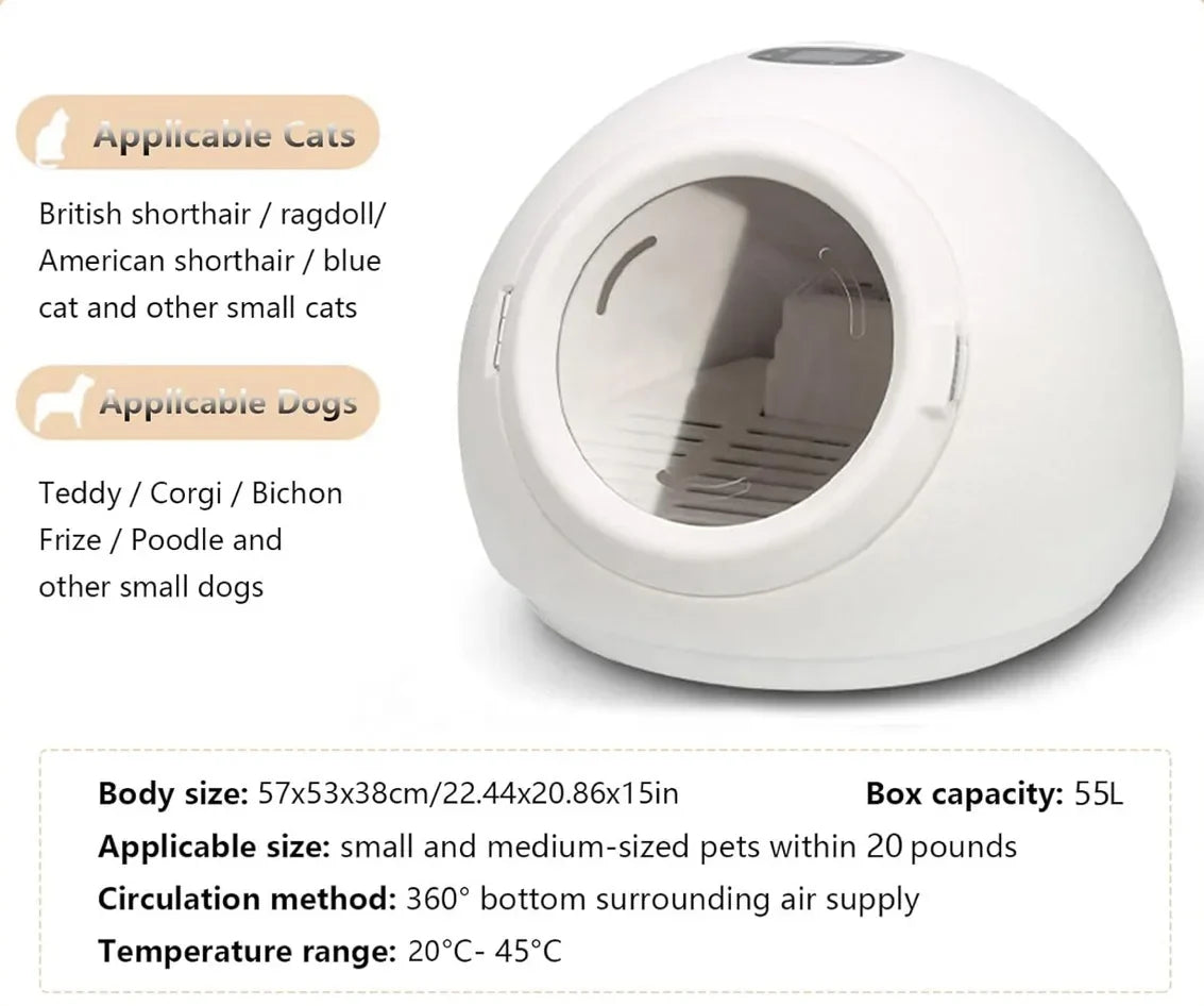 KFX-978643 Low Noise Automatic Pet Grooming Dryer for Cats, Dogs, and Small Animals - Efficient Vacuum Drying Machine