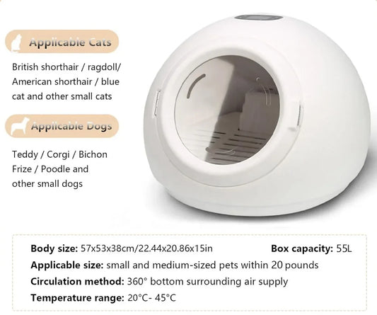KFX-978643 Low Noise Automatic Pet Grooming Dryer for Cats, Dogs, and Small Animals - Efficient Vacuum Drying Machine