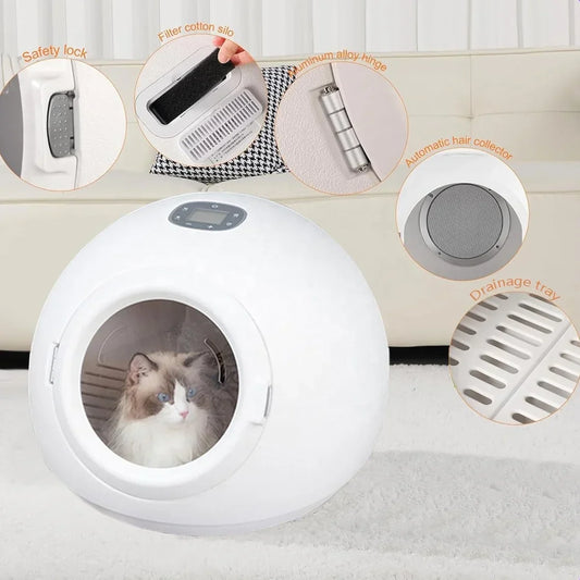 KFX-978643 Low Noise Automatic Pet Grooming Dryer for Cats, Dogs, and Small Animals - Efficient Vacuum Drying Machine