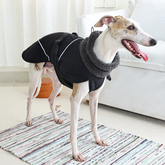 KFX-9786813 Warm Cotton-Padded Dog Clothes for Autumn and Winter - Casual Pet Apparel in Multiple Colors and Sizes
