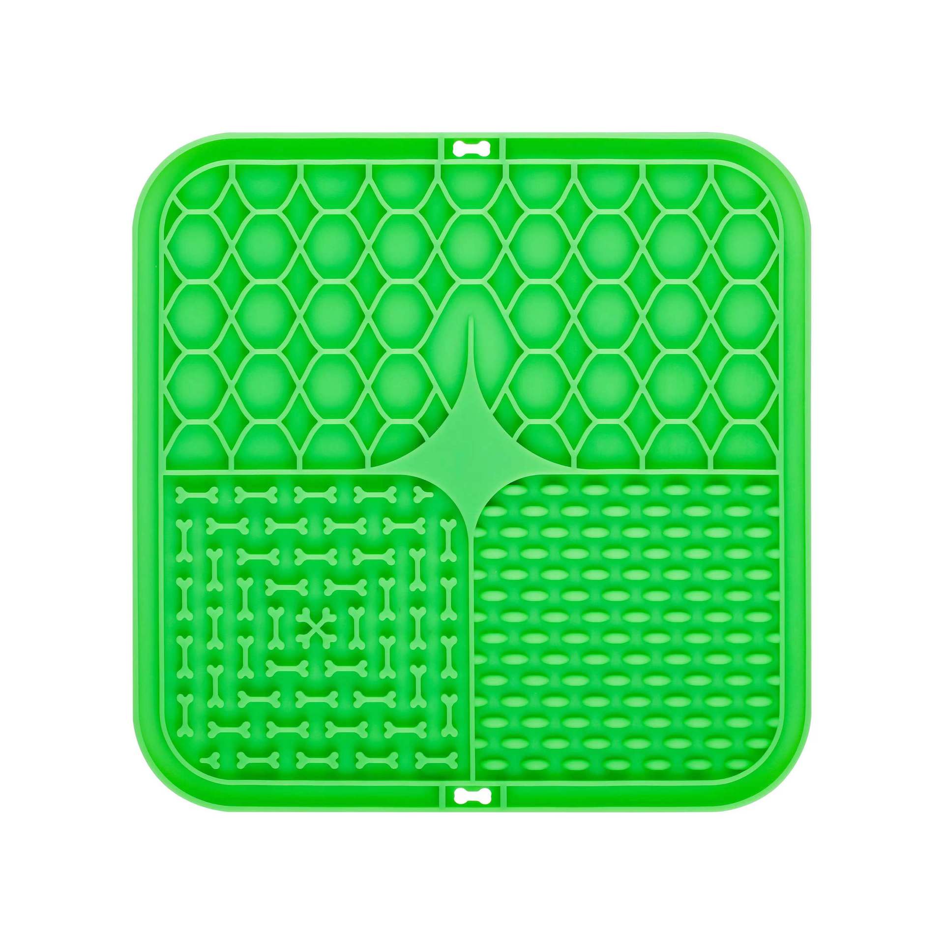 KFX-9787325 Suction Cup Silicone Slow Feeder Bowl with Pet Mat for Dogs and Cats
