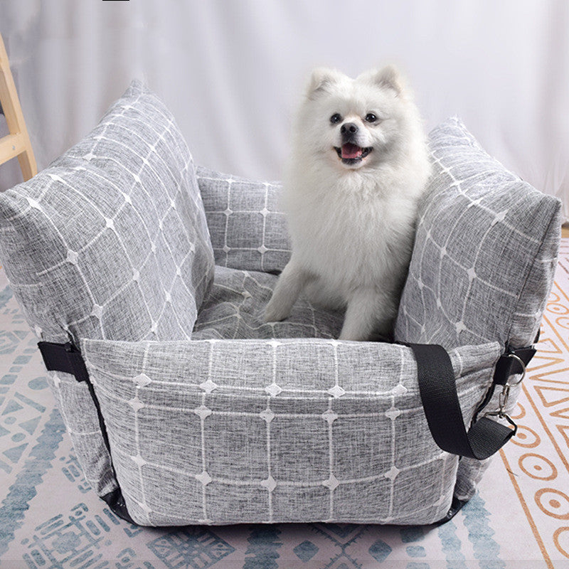 KFX-9791165 Cozy Dog Car Nest Seat Cushion - Removable, Washable Pet Car Accessory