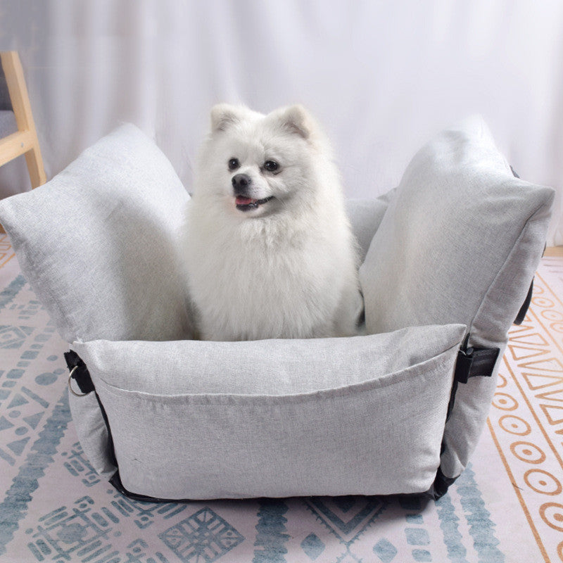 KFX-9791165 Cozy Dog Car Nest Seat Cushion - Removable, Washable Pet Car Accessory