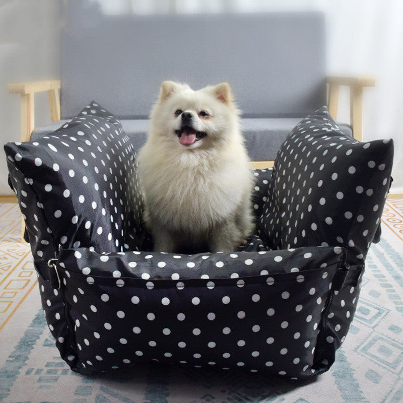 KFX-9791165 Cozy Dog Car Nest Seat Cushion - Removable, Washable Pet Car Accessory