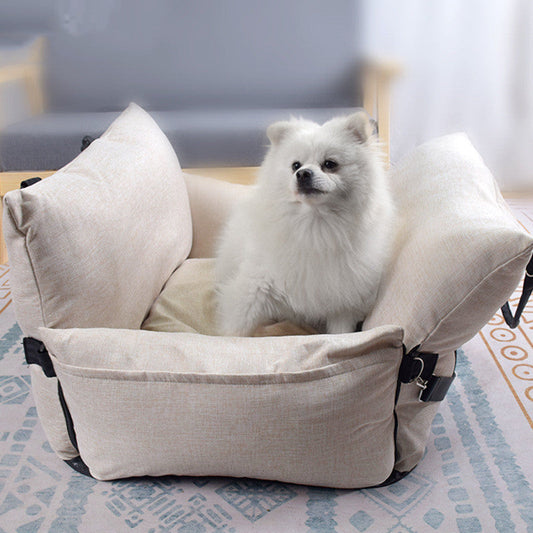 KFX-9791165 Cozy Dog Car Nest Seat Cushion - Removable, Washable Pet Car Accessory