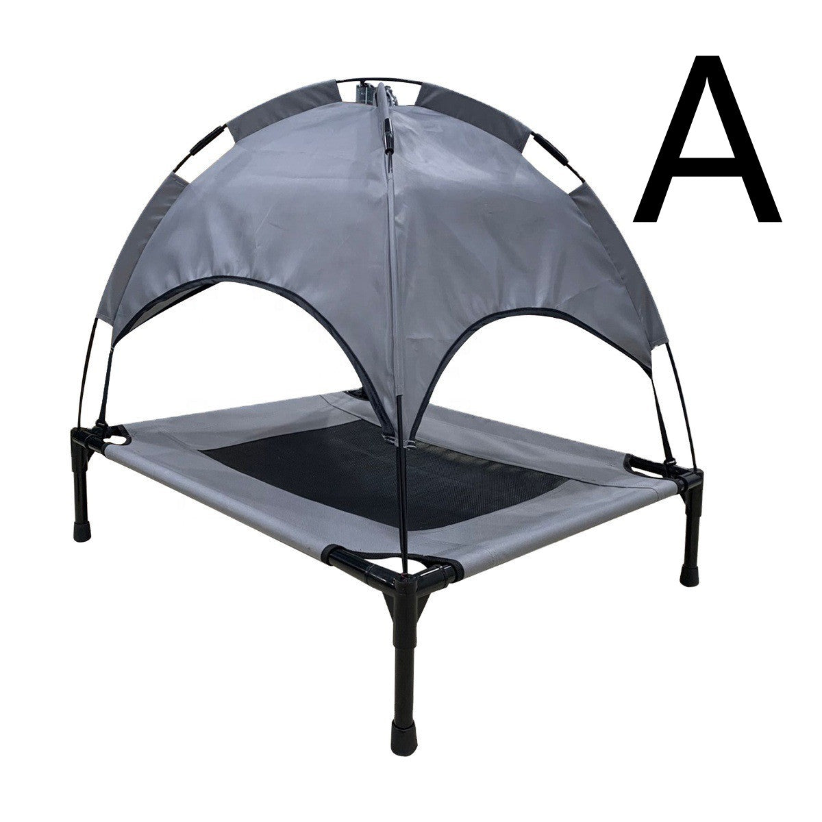 KFX-9791933 Pet Outdoor Supplies Covered Loft Bed with Sunshade Tent – Available in Cross, Parallel, and No Tent Styles