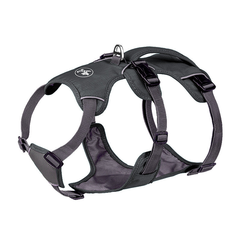 KFX-9792189 Adjustable Nylon Pet Harness with Reflective Round Rope for Dogs