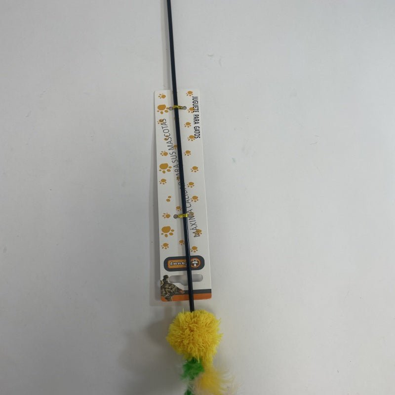 KFX-9793725 Colorful Feather Ball Cat Toy for Engaging Playtime Fun