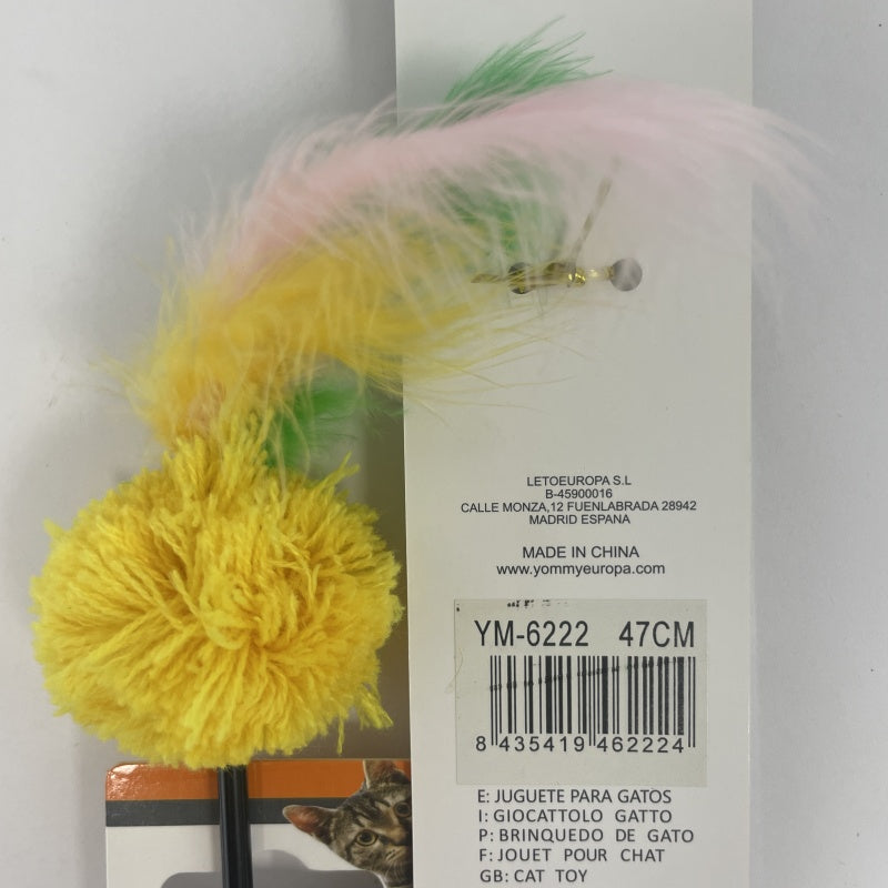 KFX-9793725 Colorful Feather Ball Cat Toy for Engaging Playtime Fun