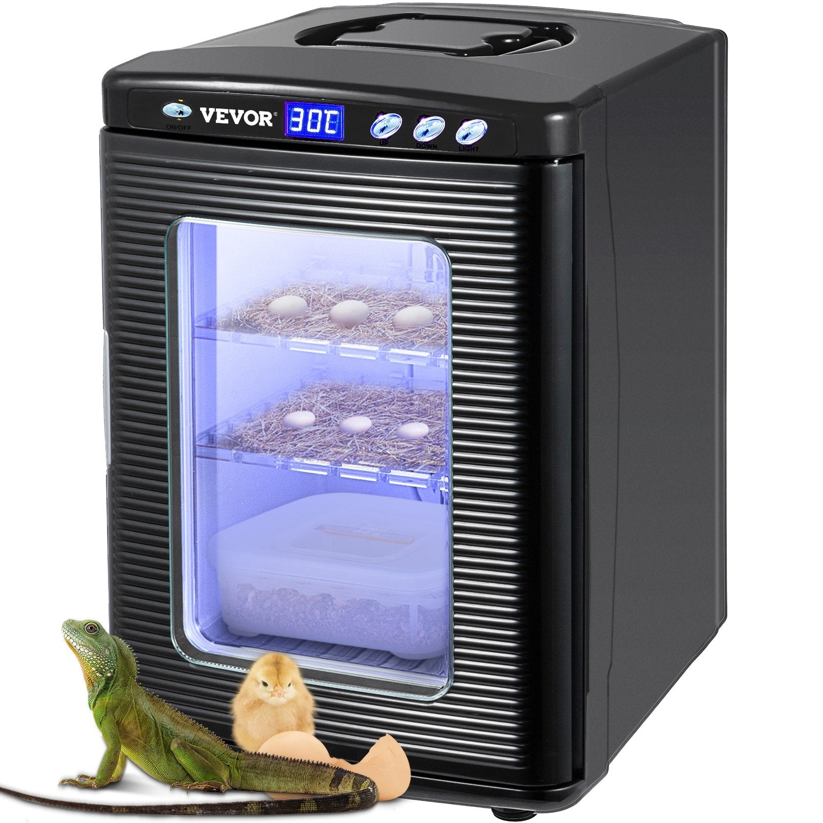 KFX-9796925 Digital Reptile Egg Incubator with Adjustable Temperature 5-42°C and 25L Capacity for Small Reptiles