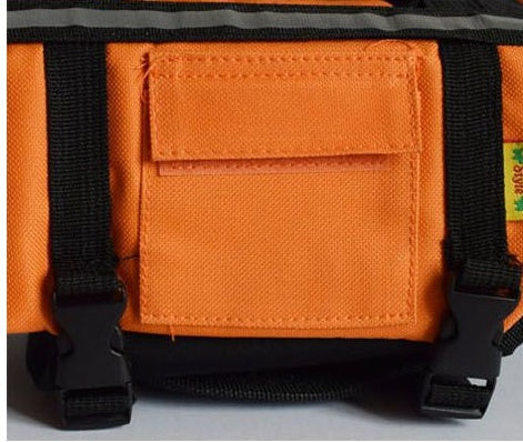 KFX-9797053 Pet Dog Life Jacket Swimsuit in Orange for Safety and Buoyancy