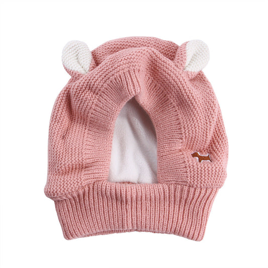 KFX-9797693 Knitted Warm and Windproof Hat for Large Dogs - Available in Various Colors