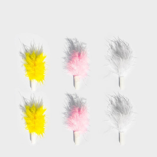 KFX-9799485 Rechargeable Automatic Cat Feather Toy with Vibration Induction and Random Play Features