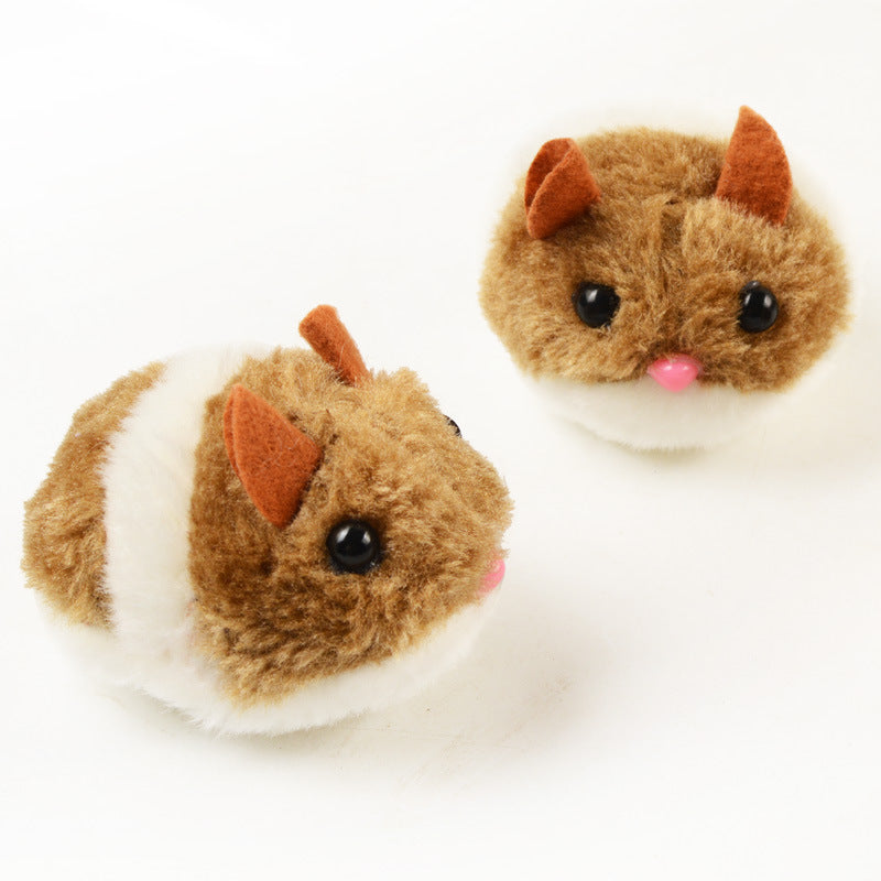 KFX-9803453 Plush Simulation Mechanical Mouse Toy for Interactive Play - Gray & Brown Options Available