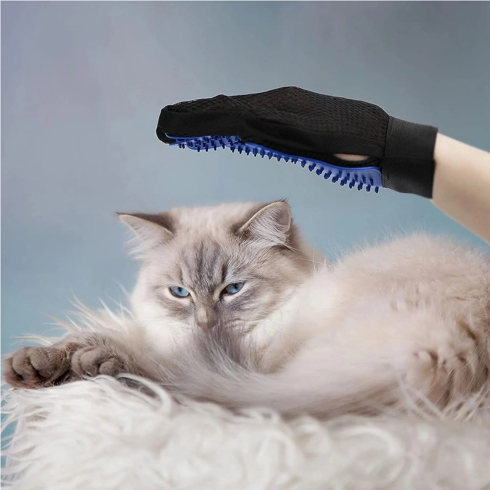 KFX-9804221 Premium Pet Grooming Glove for Cats, Dogs, and Small Animals - De-Shedding and Massage Tool