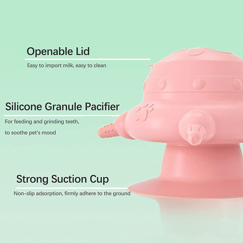 KFX-9805885 Self-Service Milk Feeding Device for Puppies and Kittens - Bionic Breast Design, Silicone Milk Bowl