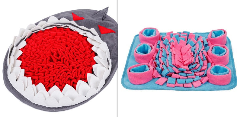 KFX-9809213 Interactive Dog Sniffing Mat for Puzzle Play and Snack Training, Non-Slip Feeding Blanket, 27.17x20.87 Inches