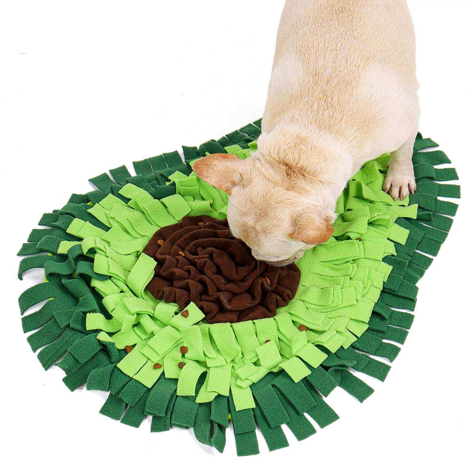 KFX-9809213 Interactive Dog Sniffing Mat for Puzzle Play and Snack Training, Non-Slip Feeding Blanket, 27.17x20.87 Inches