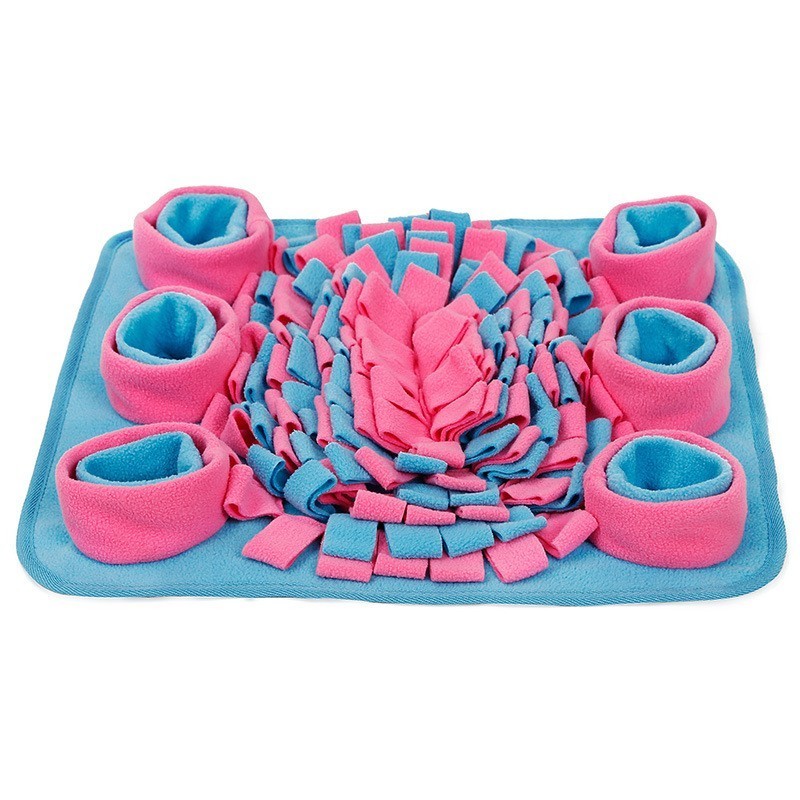 KFX-9809213 Interactive Dog Sniffing Mat for Puzzle Play and Snack Training, Non-Slip Feeding Blanket, 27.17x20.87 Inches