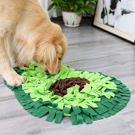 KFX-9809213 Interactive Dog Sniffing Mat for Puzzle Play and Snack Training, Non-Slip Feeding Blanket, 27.17x20.87 Inches