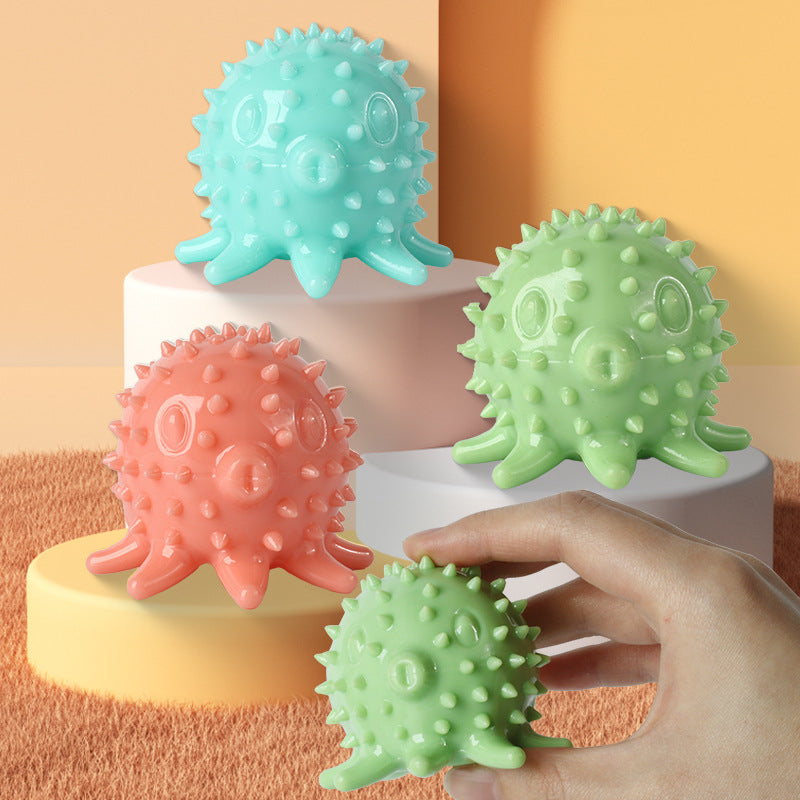KFX-9812797 Interactive TPR Octopus Dog Toy for Puppies and Dogs – Chew-Resistant, Boredom Buster
