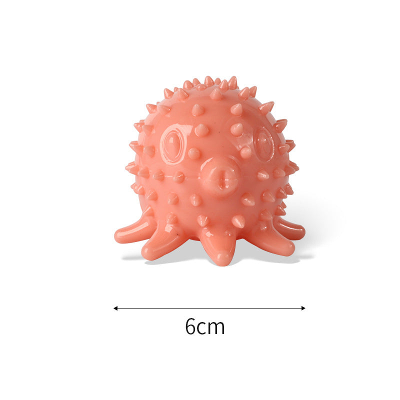 KFX-9812797 Interactive TPR Octopus Dog Toy for Puppies and Dogs – Chew-Resistant, Boredom Buster