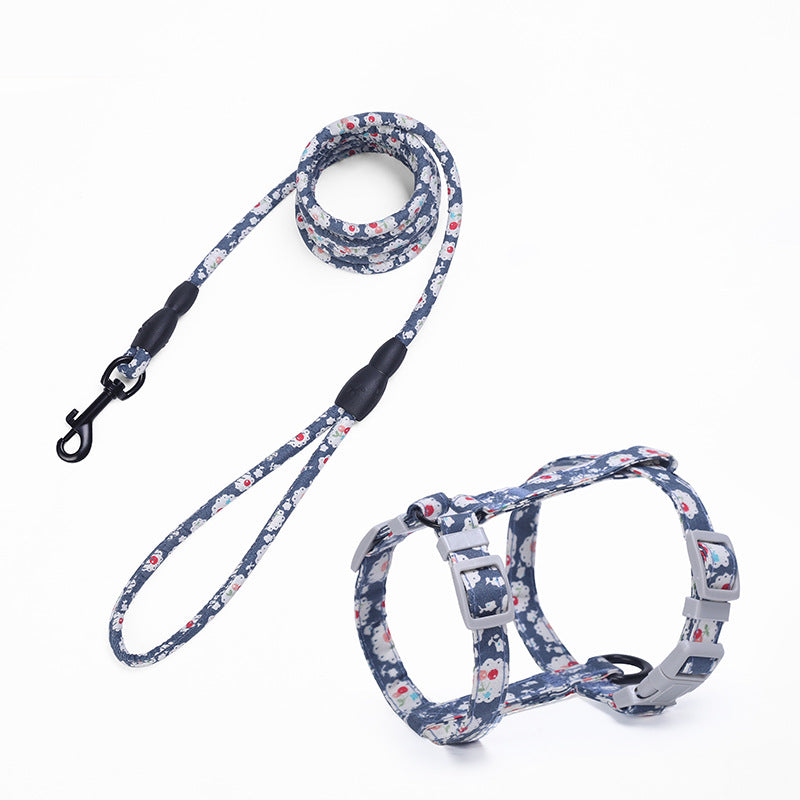 KFX-9813437 I-shaped Cat Traction Rope Harness with Adjustable Leash, Various Colors Available