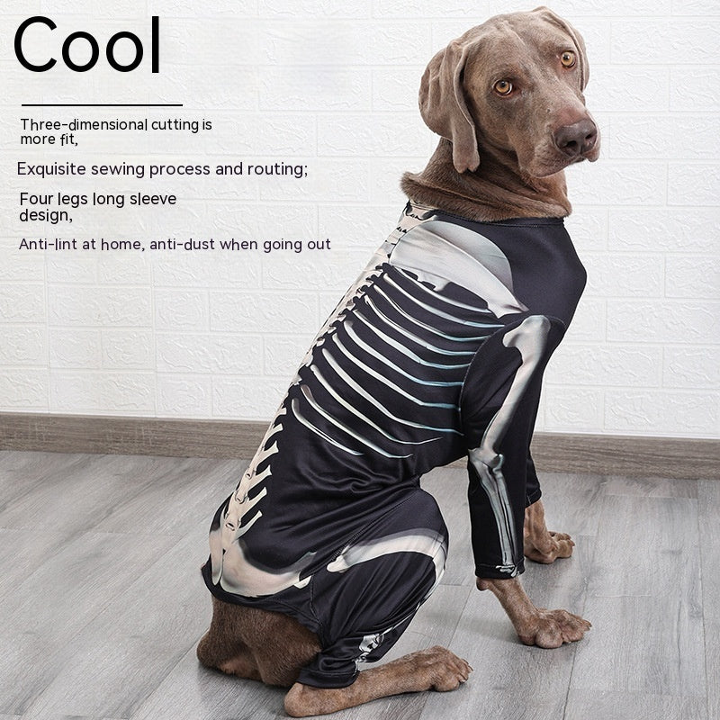 KFX-9818301 Halloween Black Casual Dog Clothes - Size XL, 2XL, 3XL, Polyester Material