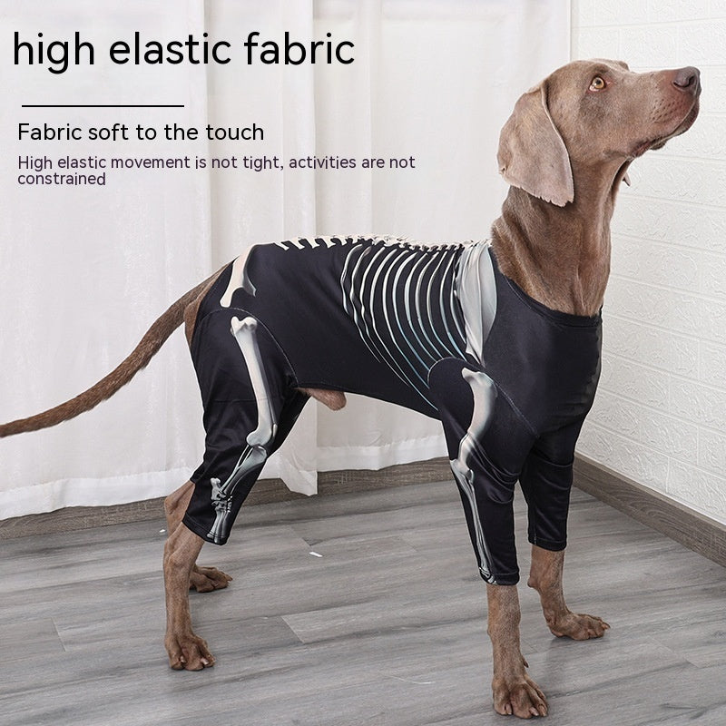 KFX-9818301 Halloween Black Casual Dog Clothes - Size XL, 2XL, 3XL, Polyester Material