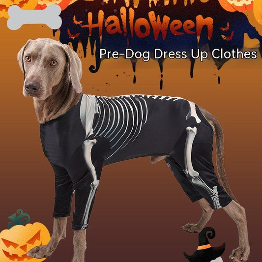 KFX-9818301 Halloween Black Casual Dog Clothes - Size XL, 2XL, 3XL, Polyester Material