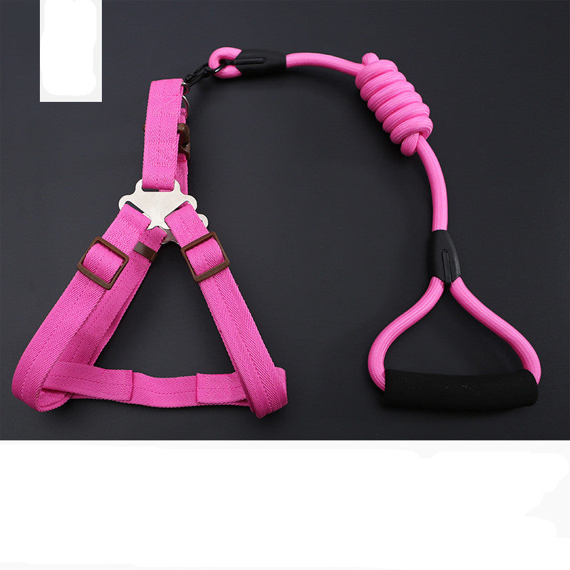 KFX-9819197 Rainbow Series Round Rope Chest and Back Collar for Dogs - Multiple Colors Available