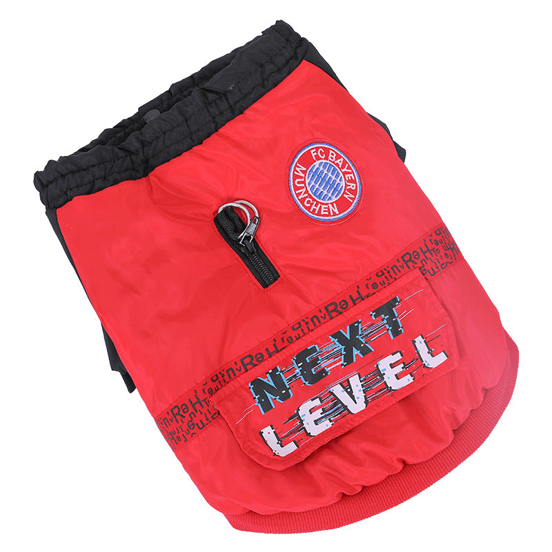 KFX-9819581 Cozy Red Pet Clothing for Small Puppies - Casual Autumn & Winter Style