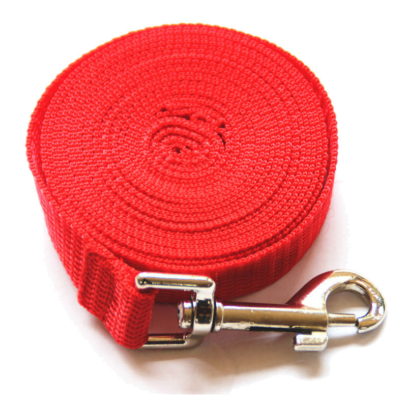 KFX-9819709 Durable Solid Color Dog Leash with Zinc Alloy Hook - Perfect for Long-Distance Control