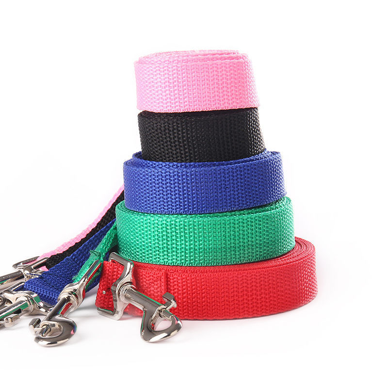 KFX-9819709 Durable Solid Color Dog Leash with Zinc Alloy Hook - Perfect for Long-Distance Control