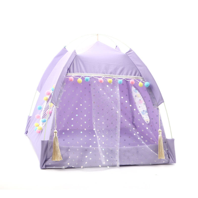 KFX-9824701 Foldable Waterproof Polyester Kennel Tent for Pets - Breathable Design in Multiple Sizes
