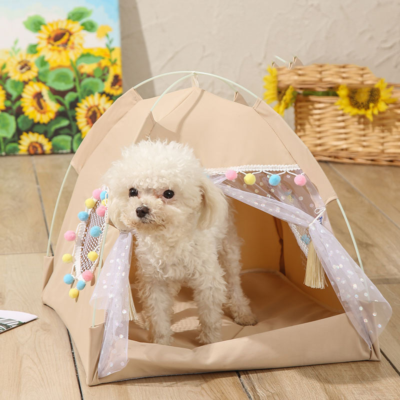 KFX-9824701 Foldable Waterproof Polyester Kennel Tent for Pets - Breathable Design in Multiple Sizes