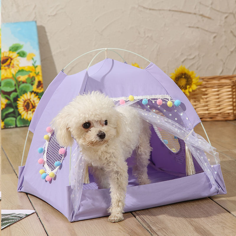 KFX-9824701 Foldable Waterproof Polyester Kennel Tent for Pets - Breathable Design in Multiple Sizes