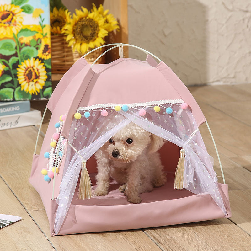 KFX-9824701 Foldable Waterproof Polyester Kennel Tent for Pets - Breathable Design in Multiple Sizes