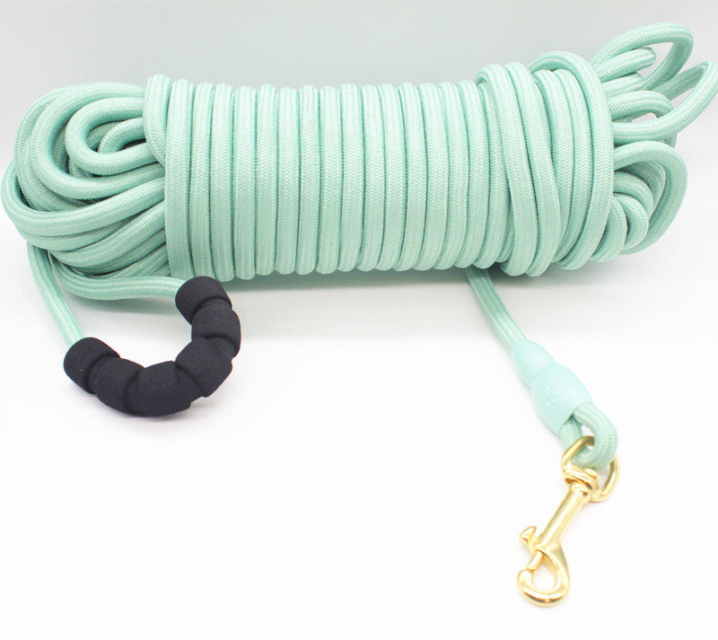 KFX-9825469 Lightweight Nylon Pet Traction Rope in Light Pink and Light Green - Available in 3m, 5m, 10m, and 20m Lengths