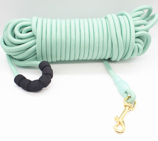 KFX-9825469 Lightweight Nylon Pet Traction Rope in Light Pink and Light Green - Available in 3m, 5m, 10m, and 20m Lengths