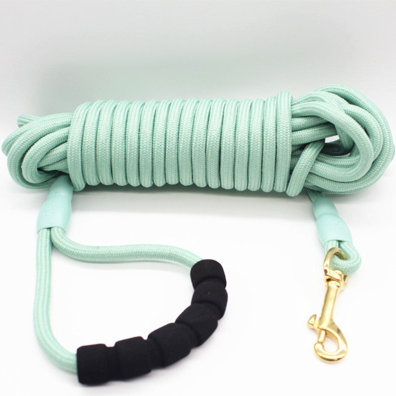 KFX-9825469 Lightweight Nylon Pet Traction Rope in Light Pink and Light Green - Available in 3m, 5m, 10m, and 20m Lengths