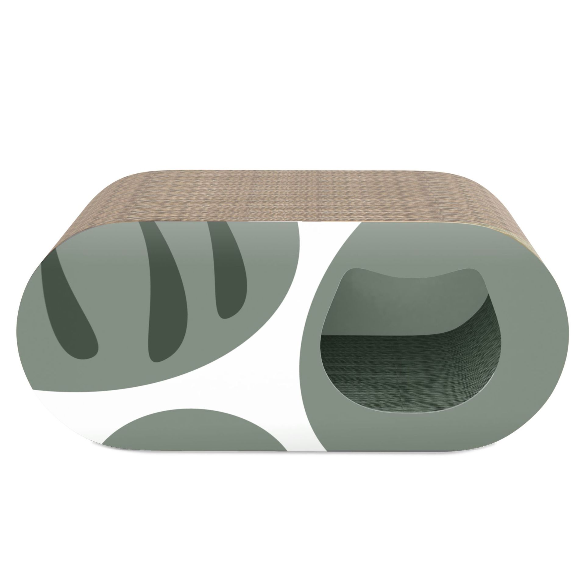 KFX-9825853 Cat Scratch Board with Corrugated Paper - Yellow and Gray-Brown Patterns
