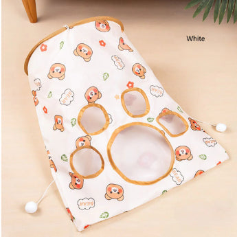 KFX-9826493 Diamond Bag Cat Toy - Sounding Hedgehog Design, Orange Polyester Cloth, 35x45x30CM