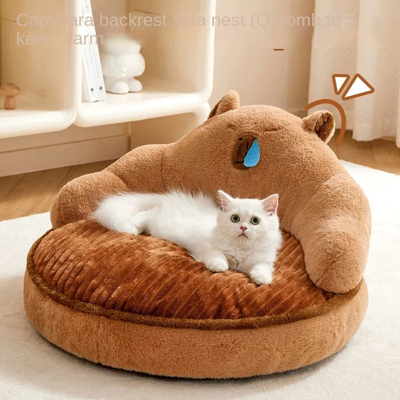 KFX-9827133 Universal Cat Nest Bed Sofa with Removable and Washable Cover for Multi-Cat Families - Cozy Winter Accessory