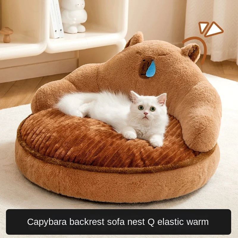 KFX-9827133 Universal Cat Nest Bed Sofa with Removable and Washable Cover for Multi-Cat Families - Cozy Winter Accessory